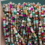 No_869_Mixed Color Natural Stone Disc (heishi) Spacer Beads_2*3mm_(Sold Per Strand)