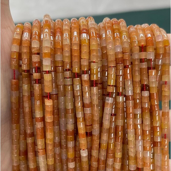 No_875_Natural Red Aventurine Disc (heishi) Spacer Beads_2*3mm_(Sold Per Strand)