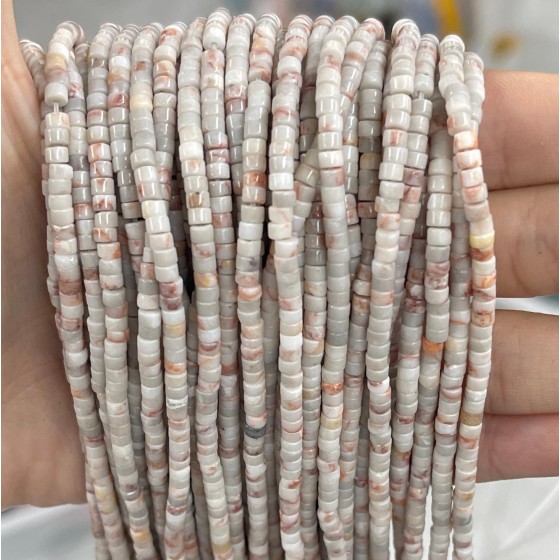 No_897_Natural Red Network Jasper Disc (heishi) Spacer Beads_2*3mm_(Sold Per Strand)