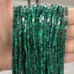 No_899_Synthetic Malachite Small Rectangle_2*4mm_(Sold Per Strand)