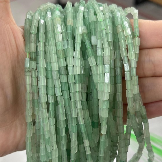 No_909_Natural Green Aventurine Small Rectangle_2*4mm_(Sold Per Strand)