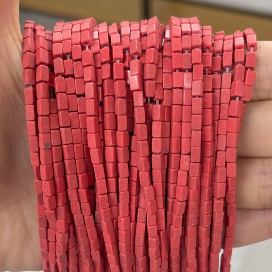 No_940_Synthetic Red Jasper Small Rectangle Beads_2*4mm_(Sold Per Strand)