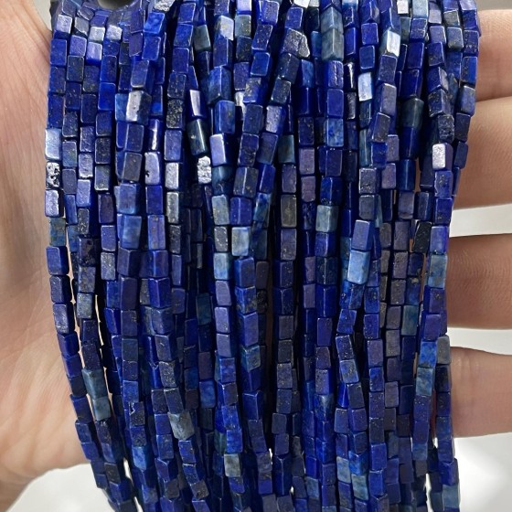 No_945_Enhanced Lapis Lazuli Small Rectangle_2*4mm_(Sold Per Strand)