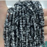 No_951_Natural Snowflake Stone Flat Five Pointed Star_4mm_(Sold Per Strand)