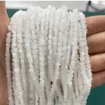 No_955_Natural White Jade Flat Five Pointed Star_4mm_(Sold Per Strand)