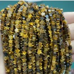No_970_Natural Yellow Tiger Eye Stone Flat Five Pointed Star_4mm_(Sold Per Strand)