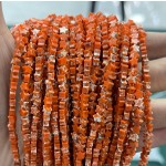 No_990_Synthetic Orange Imperial Jasper Flat Five Pointed Star_4mm_(Sold Per Strand)