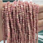 No_999_Natural Rhodonite Flat Five Pointed Star_4mm_(Sold Per Strand)