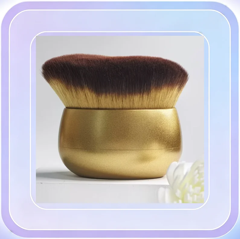 No.124_Yellow Egg-shaped Soft-bristle Makeup Brush