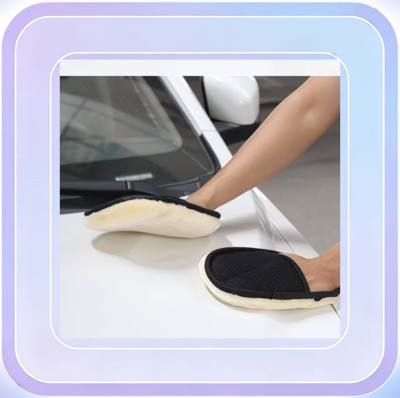 No.132_Black Faux Wool Car Wash Glove