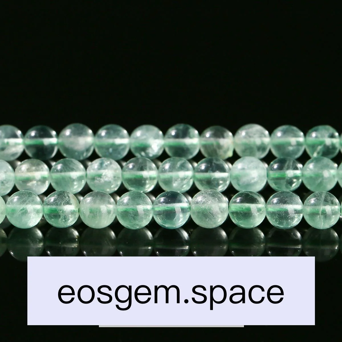 No_4100_Natural Green Fluorite Beads_8mm_(Sold Per Strand)
