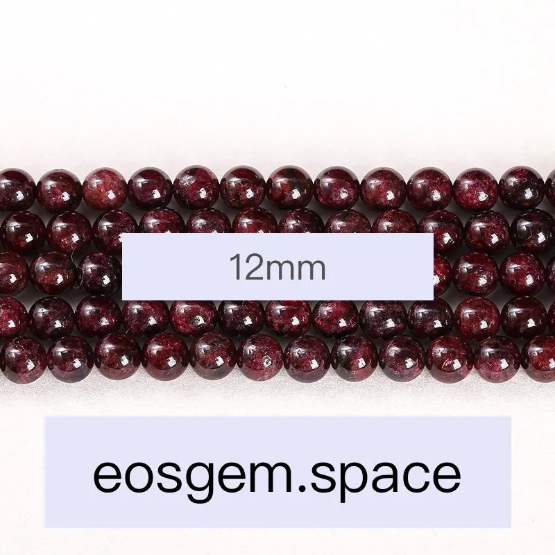 No_4015_1A Natural Garnet Beads_12mm_(Sold Per Strand)