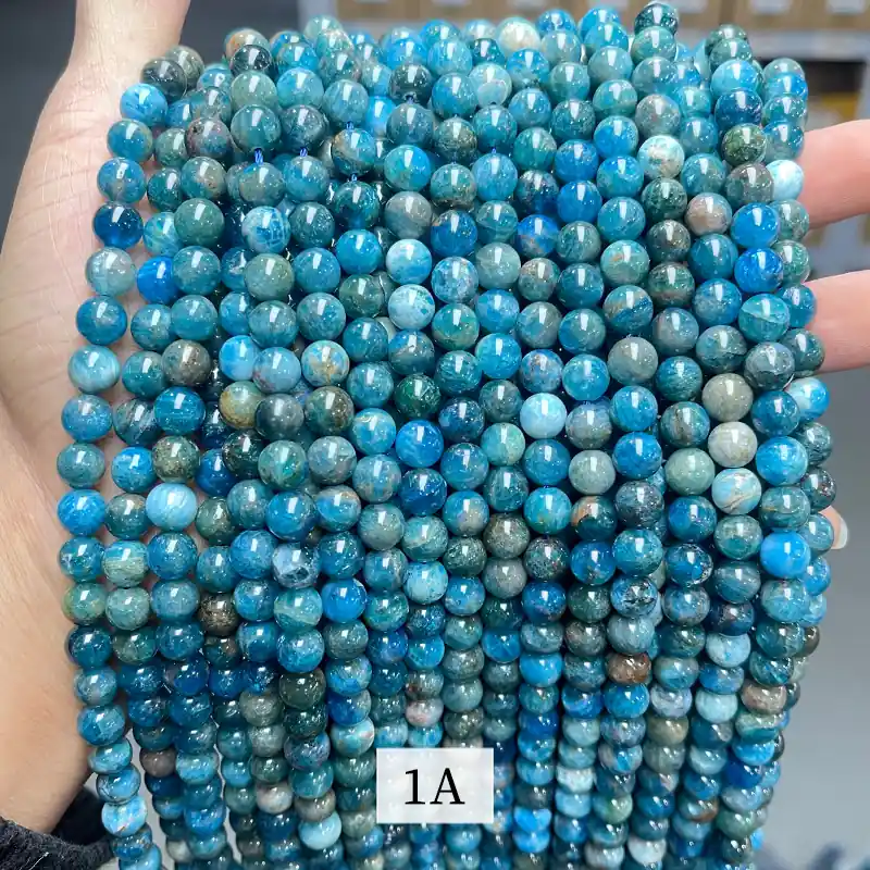 No_4033_1A Natural Apatite Beads_8mm_(Sold Per Strand)