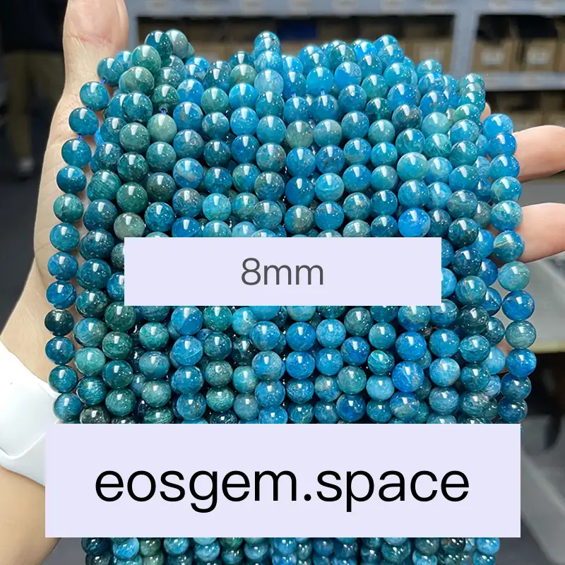 No_4040_3A Natural Apatite Beads_8mm_(Sold Per Strand)