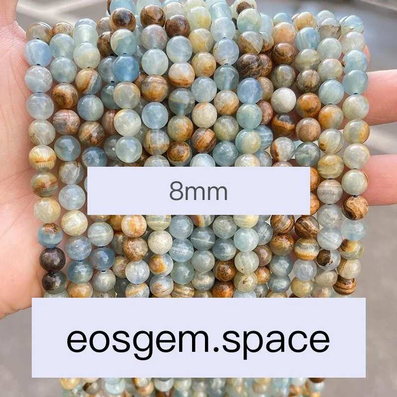 No_4060_Natural Blue Calcite Beads_8mm_(Sold Per Strand)