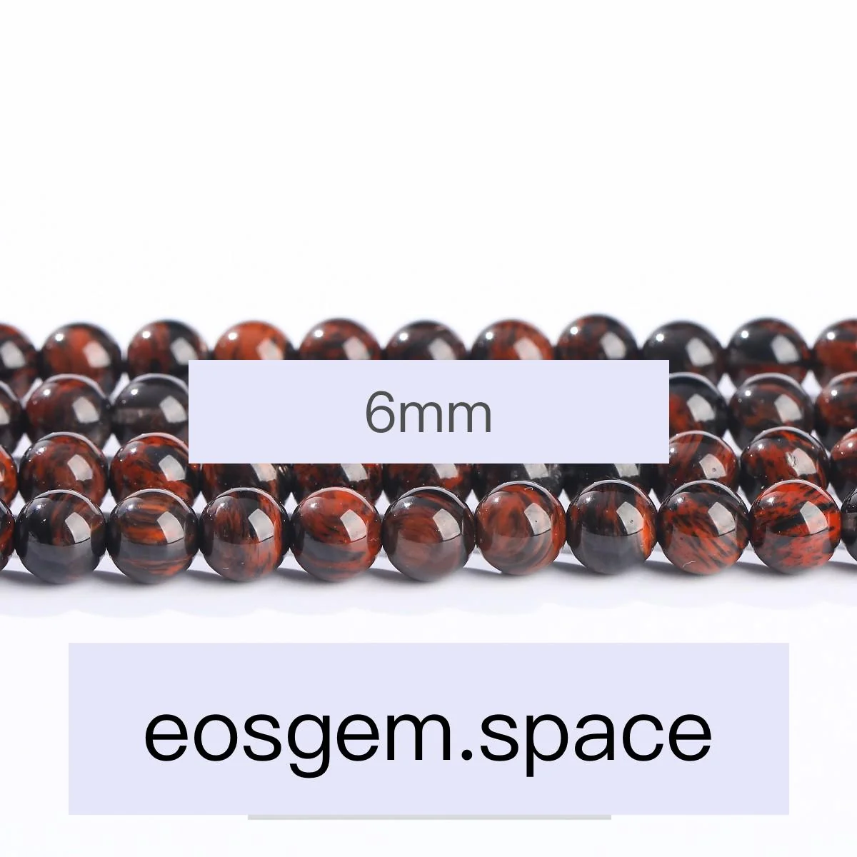 No_4069_Natural Red Obsidian Beads_6mm_(Sold Per Strand)
