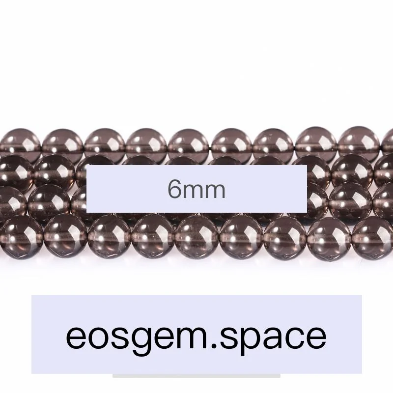 No_4077_Natural Ice Obsidian Beads_6mm_(Sold Per Strand)
