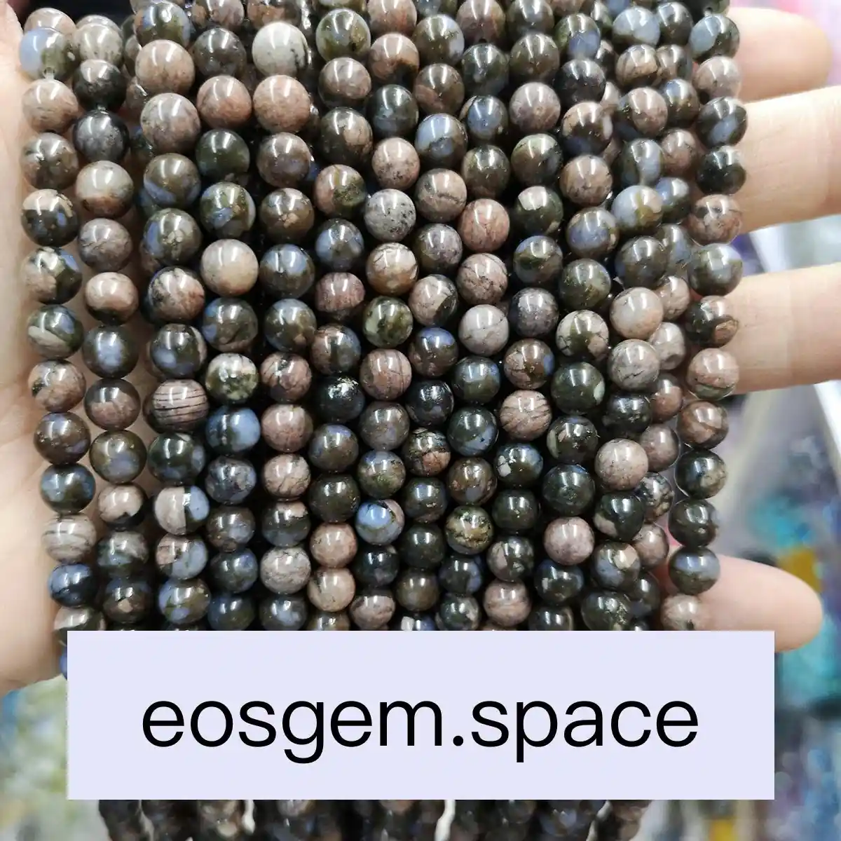 No_5008_Natural Glaucophane Beads_10mm_(Sold Per Strand)