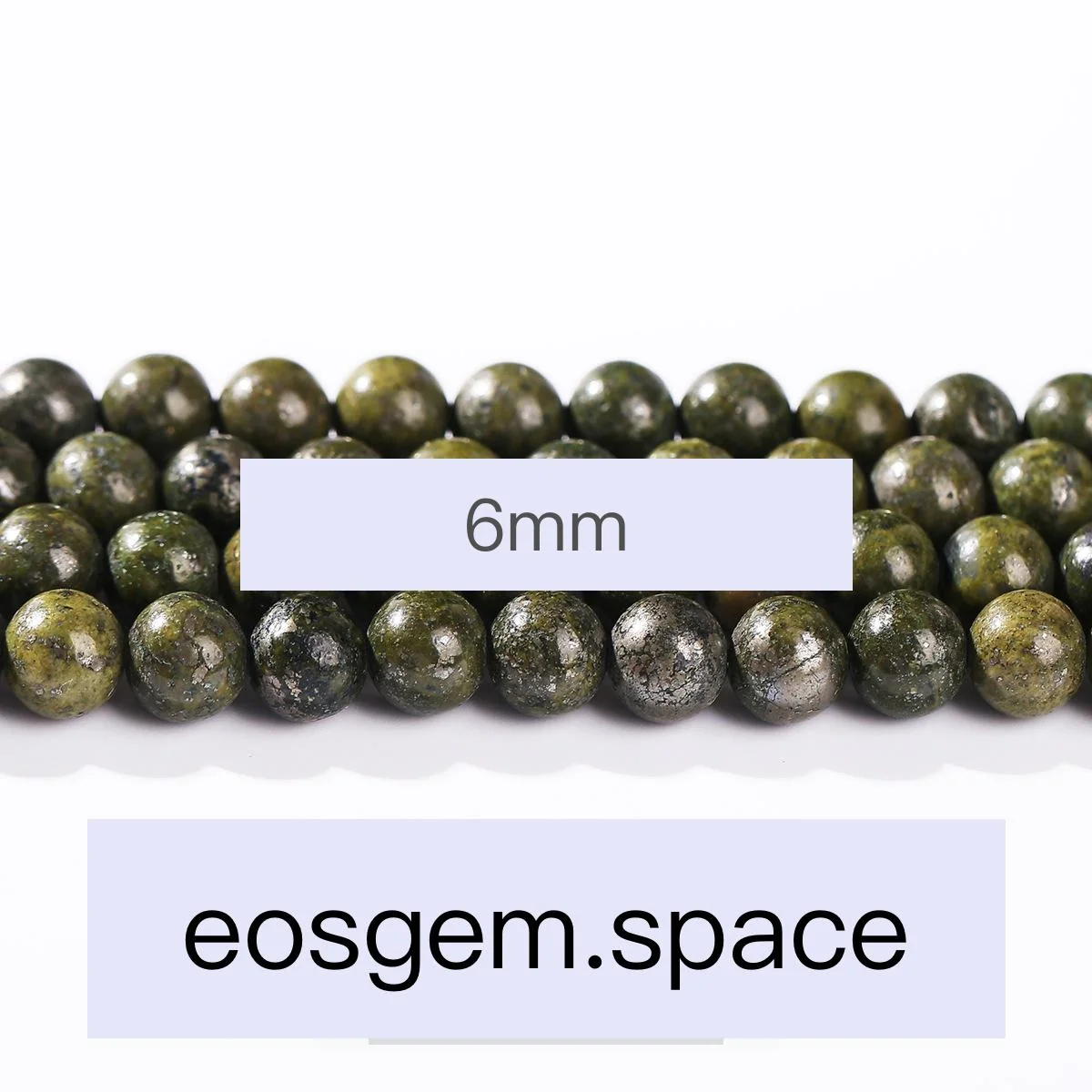 No_5022_Natural Chlorite Beads_6mm_(Sold Per Strand)