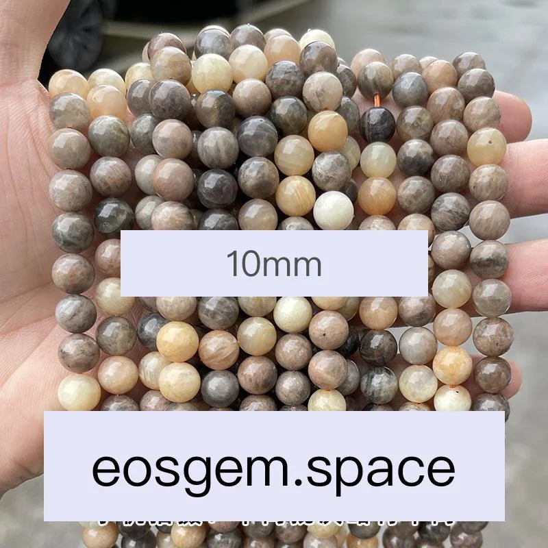 No_4135_1A Natural Black Moonstone Beads_10mm_(Sold Per Strand)