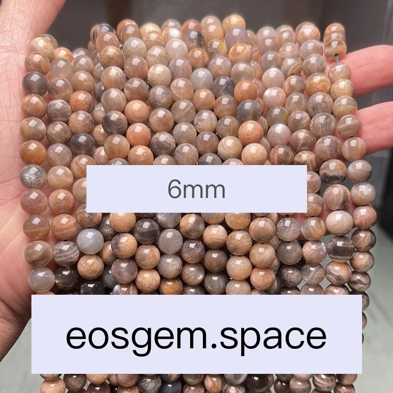 No_4136_3A Natural Black Moonstone Beads_6mm_(Sold Per Strand)