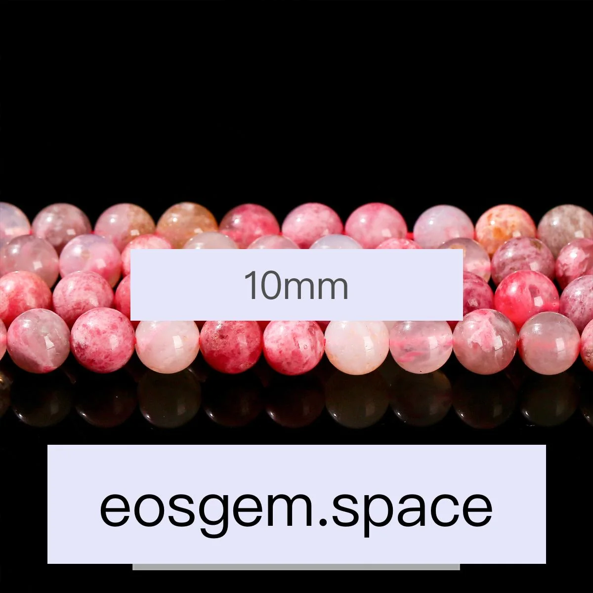 No_4159_Natural Cherry Blossom Rhodonite Beads_10mm_(Sold Per Strand)