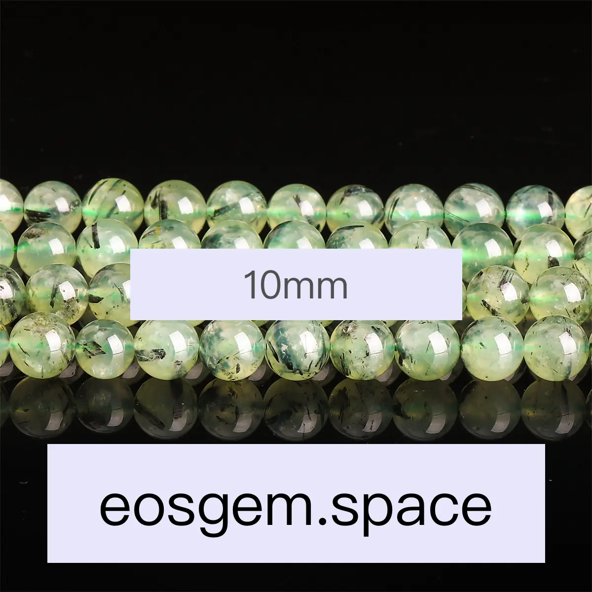 No_4212_1A Natural Prehnite Beads_10mm_(Sold Per Strand)