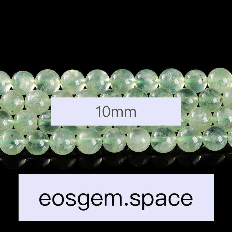 No_4219_5A Natural Prehnite Beads_10mm_(Sold Per Strand)