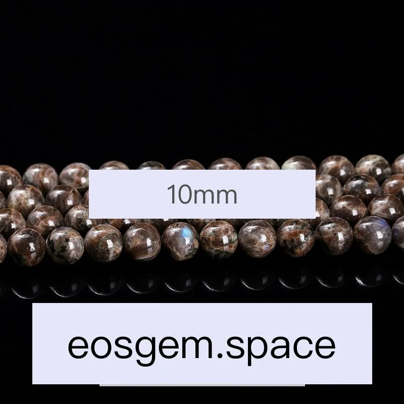 No_4263_Natural Coffee Spectrolite Stone Beads_10mm_(Sold Per Strand)