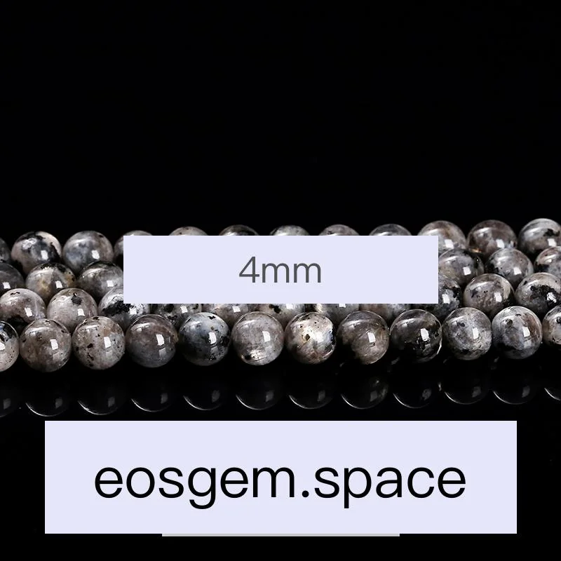 No_4265_Natural Black Spectrolite Stone Beads_4mm_(Sold Per Strand)