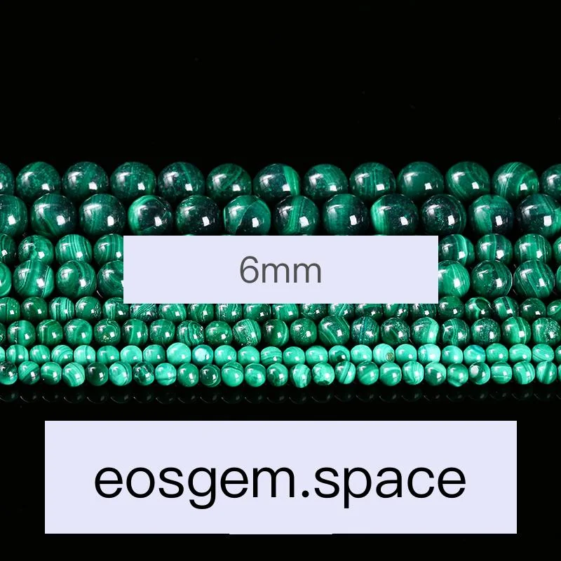 No_4319_3A Natural Malachite Beads_6mm_(Sold Per Strand)