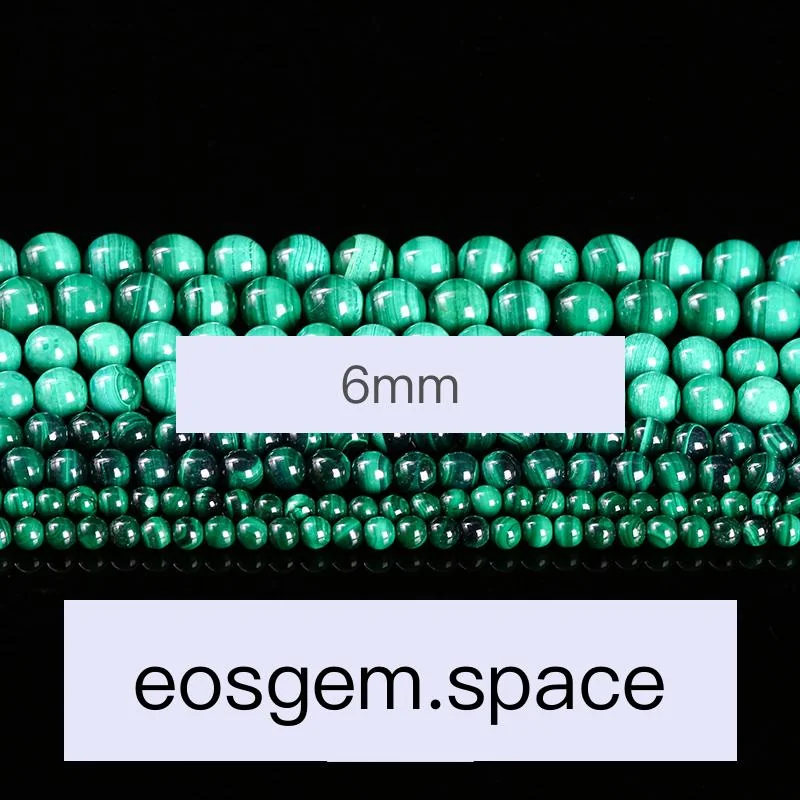 No_4328_5A Natural Malachite Beads_6mm_(Sold Per Strand)