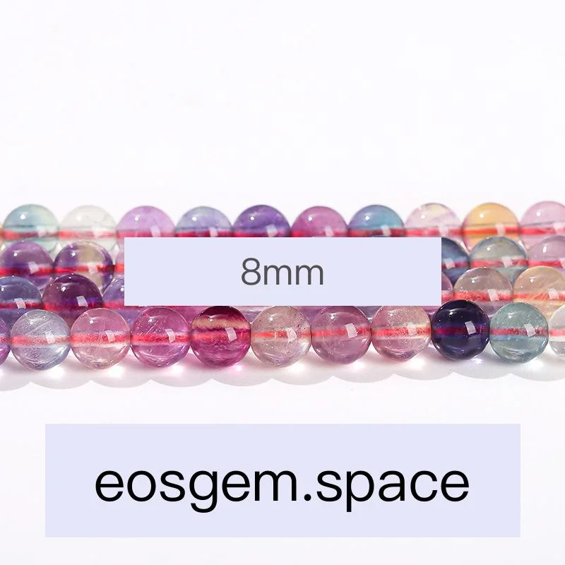 No_4341_5A Natural Fluorite Beads_8mm_(Sold Per Strand)