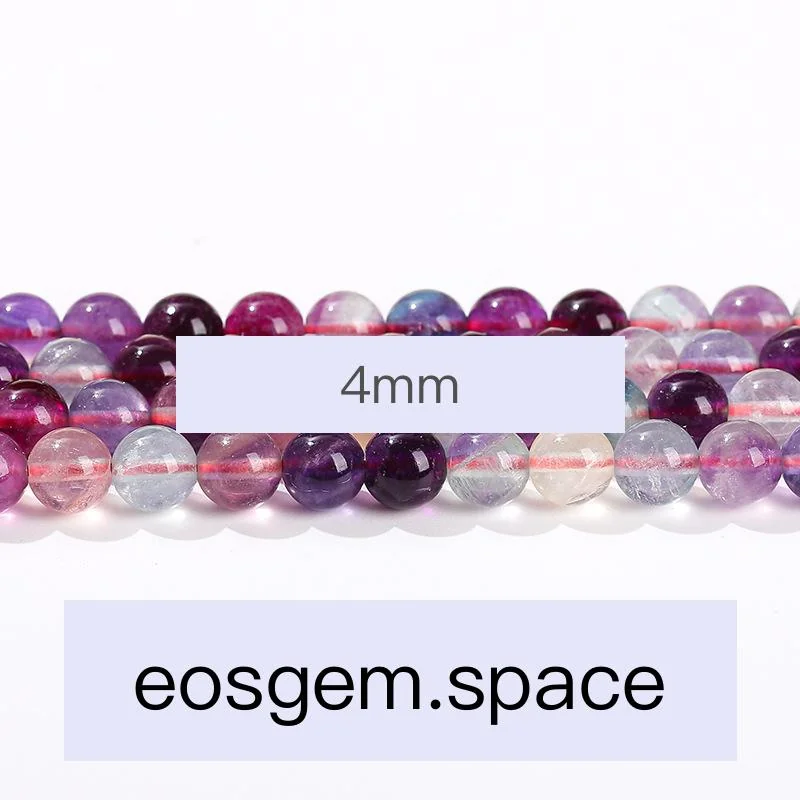 No_4345_3A Natural Fluorite Beads_4mm_(Sold Per Strand)