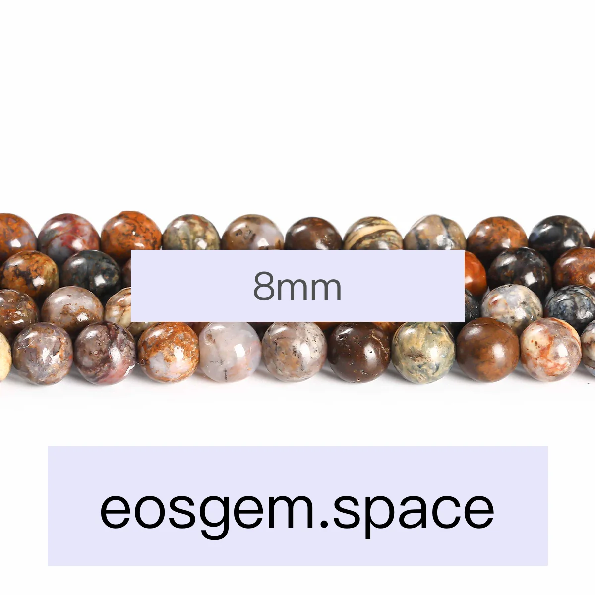 No_4352_Natural Peter Stone Beads_8mm_(Sold Per Strand)