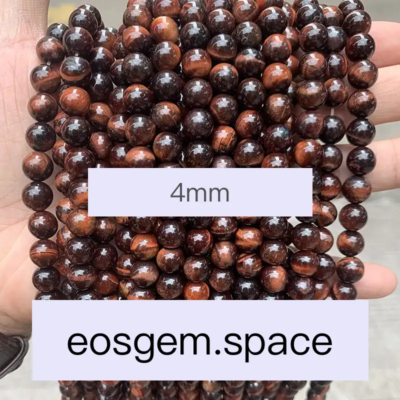 No_4393_3A Natural Red Tiger Eyes Stone Beads_4mm_(Sold Per Strand)