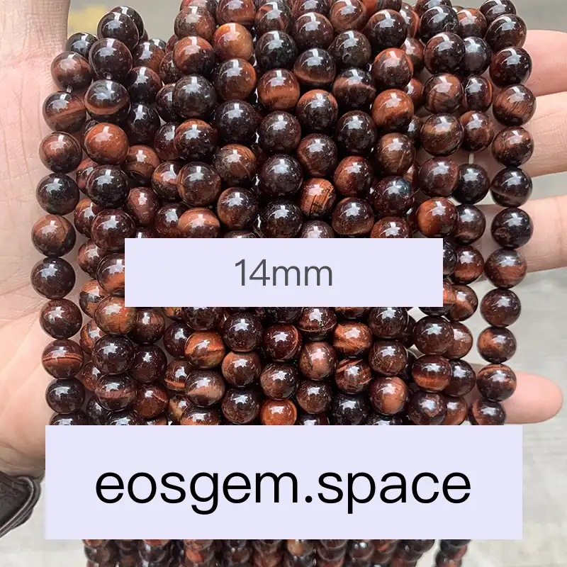 No_4399_3A Natural Red Tiger Eyes Stone Beads_14mm_(Sold Per Strand)