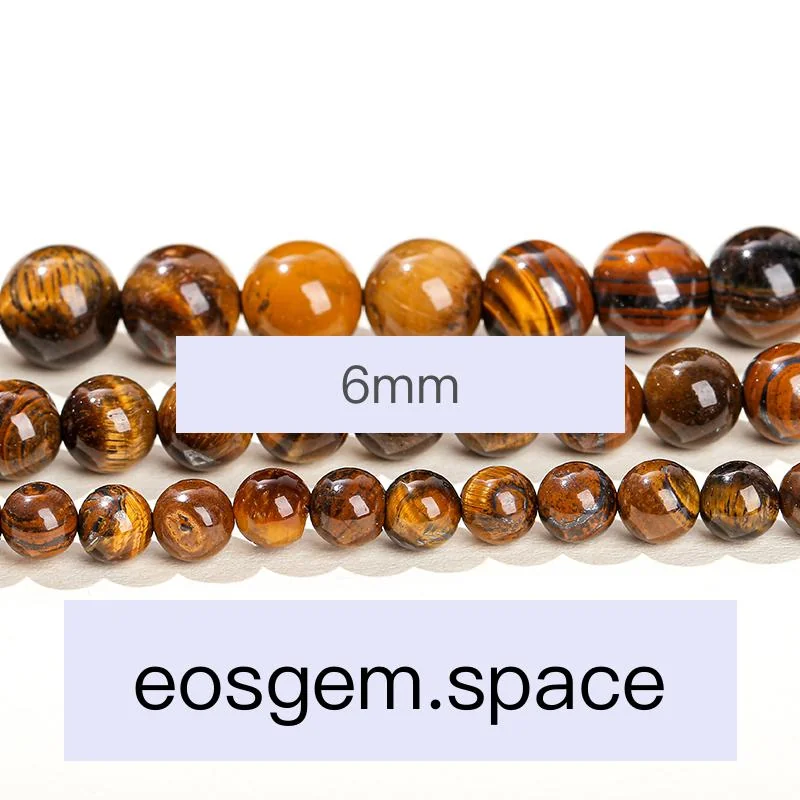 No_4431_1A Natural Yellow Tiger Eyes Stone Beads_6mm_(Sold Per Strand)