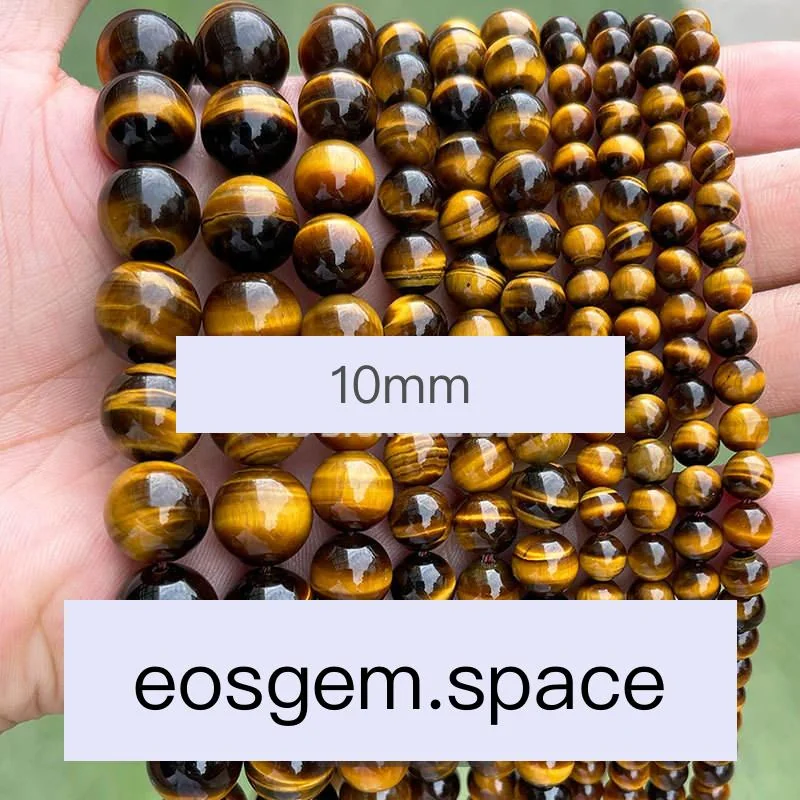No_4438_7A Natural Yellow Tiger Eyes Stone Beads_10mm_(Sold Per Strand)
