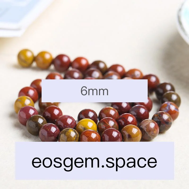 No_4480_3A Natural Warring States Red Jasper_6mm_(Sold Per Strand)