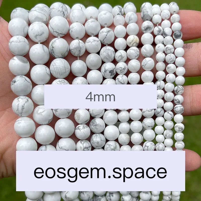 No_4488_Natural Imported White Turquoise Beads_4mm_(Sold Per Strand)