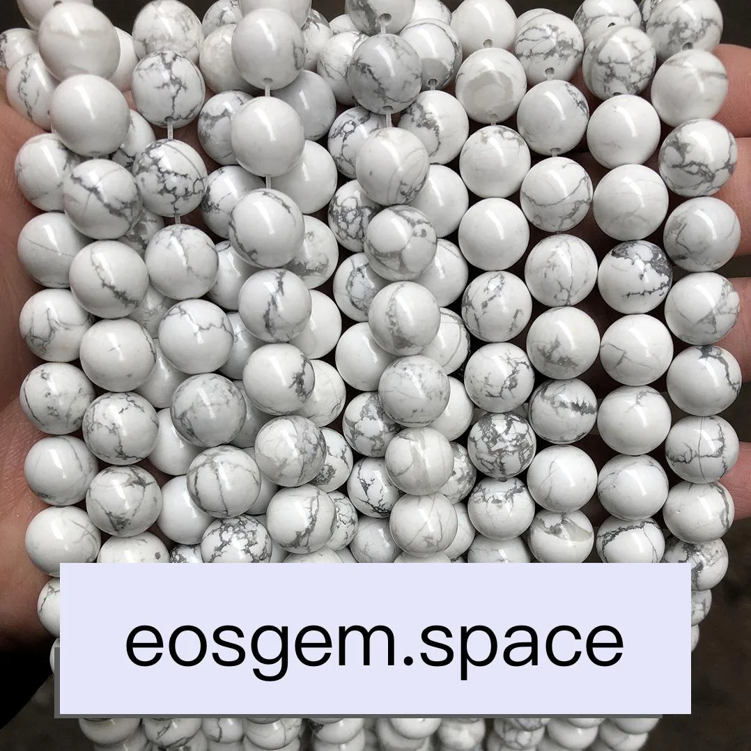 No_4493_Natural Imported White Turquoise Beads_14mm_(Sold Per Strand)