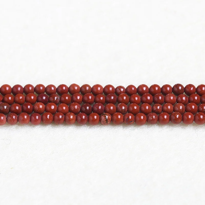 No_4513_3A Natural Red Jasper Beads_3mm_(Sold Per Strand)