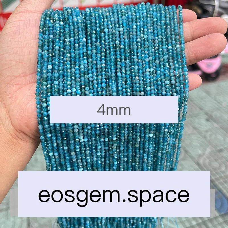 No_4588_Natural Faceted Apatite Beads_4mm_(Sold Per Strand)