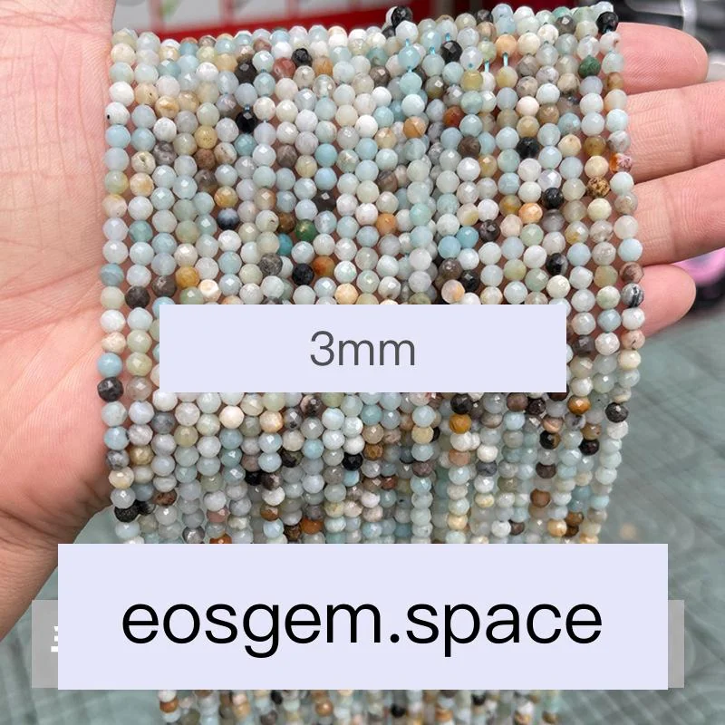No_4597_3A Natural Faceted Amazon Stone Beads_3mm_(Sold Per Strand)