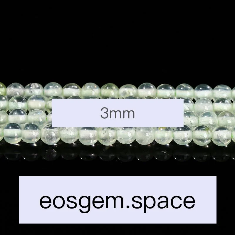 No_4612_Natural Prehnite Beads_3mm_(Sold Per Strand)