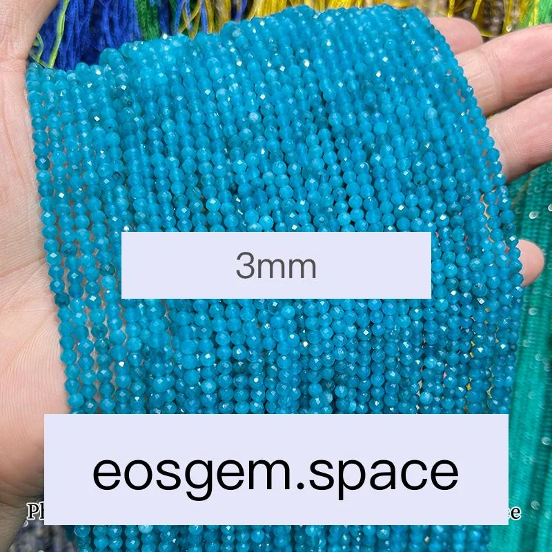 No_4627_Faceted 5A Natural Apatite Beads_3mm_(Sold Per Strand)