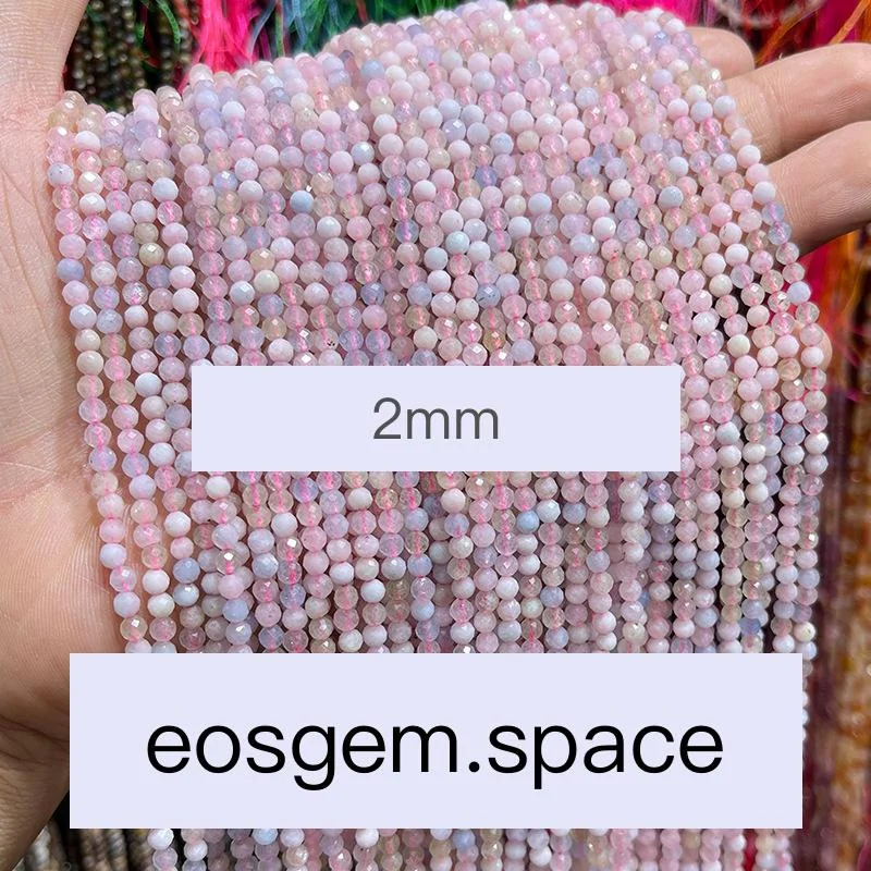 No_4632_Faceted Natural Morganite Beads_2mm_(Sold Per Strand)