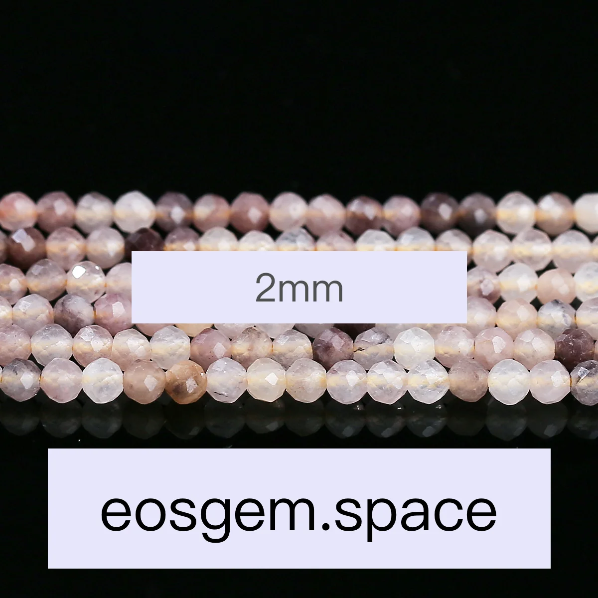 No_4675_Faceted Natural Violet Stone Beads_2mm_(Sold Per Strand)