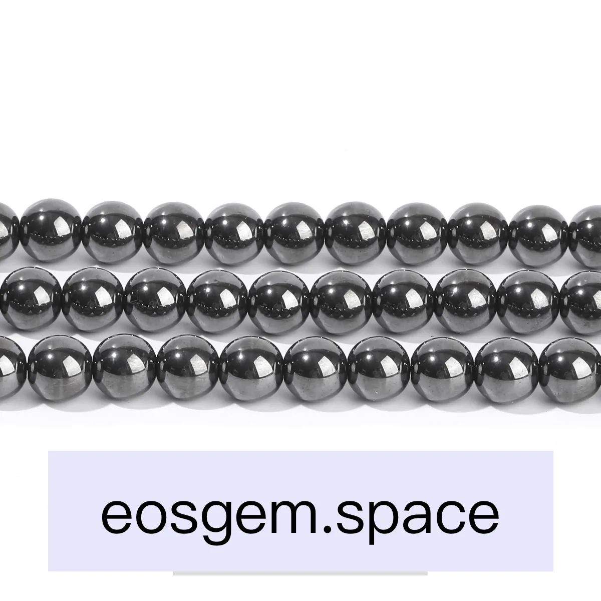 No_4702_5A Natural Hematite Stone Beads_6mm_(Sold Per Strand)